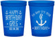 Custom Birthday 16 oz Translucent Cups - Oh Ship Nautical | 20238