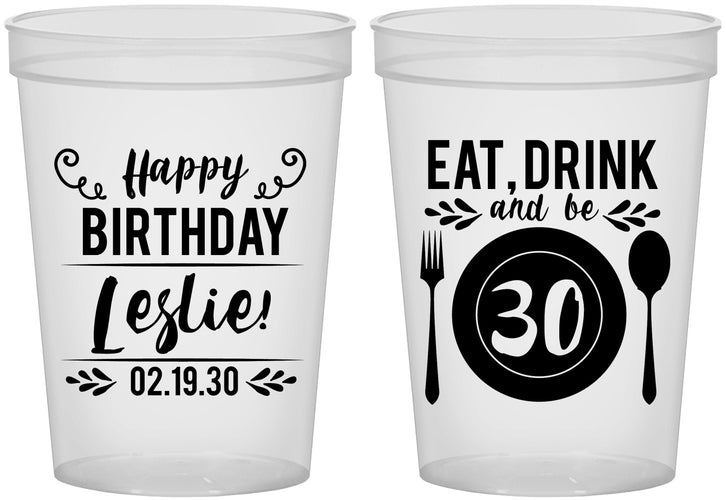 Custom Birthday 16 oz Translucent Cups - 30th | 20240