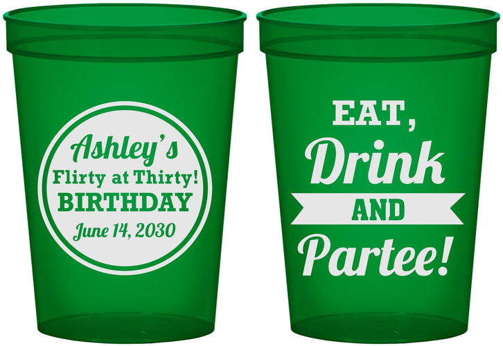 Custom Birthday 16 oz Translucent Cups - 30th | 20242
