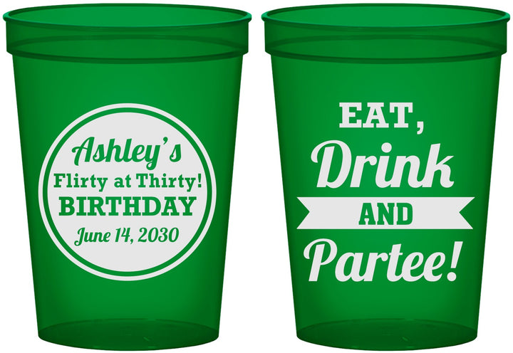 Custom Birthday 16 oz Translucent Cups - 30th | 20242