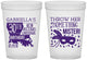 Custom Birthday 16 oz Translucent Cups - 30th Mardi Gras | 20246