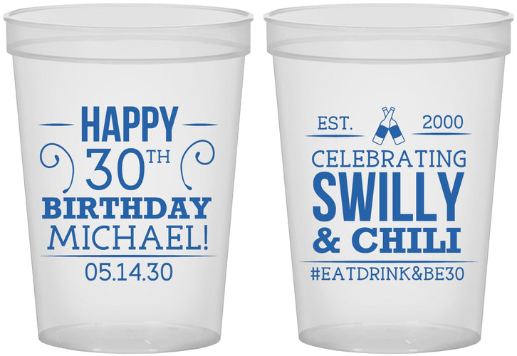 Custom Birthday 16 oz Translucent Cups - 30th | 20257