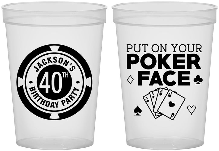 Custom Birthday 16 oz Translucent Cups - 40th Las Vegas | 20261