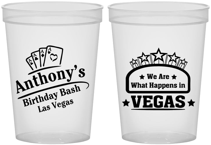 Custom Birthday 16 oz Translucent Cups - Las Vegas | 20264