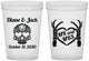 Custom Wedding 16 oz Translucent Cups - Mr And Mrs Sugar Skull | 205