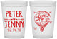 Custom Wedding 16 oz Translucent Cups - Love In Air Hot Air Balloon | 210