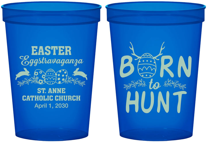 Custom Easter 16 oz Translucent Cups - Born To Hunt | 210001
