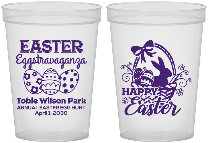 Custom Easter 16 oz Translucent Cups - Easter Bunny | 210008