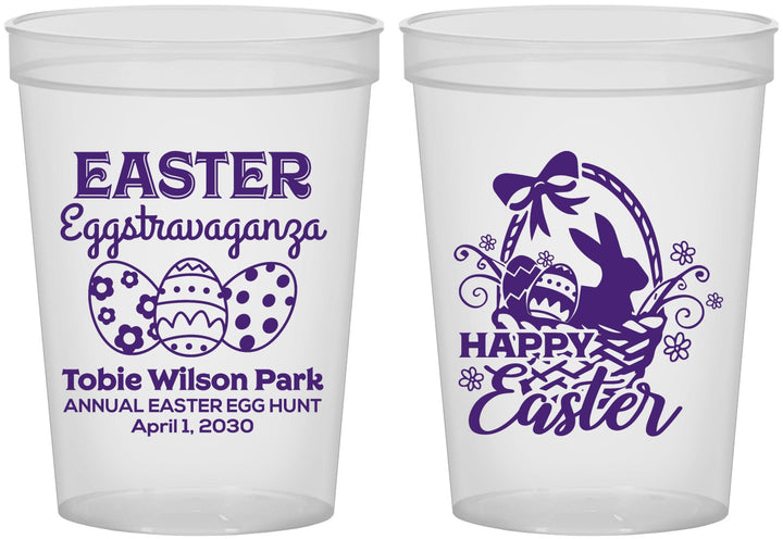 Custom Easter 16 oz Translucent Cups - Easter Bunny | 210008