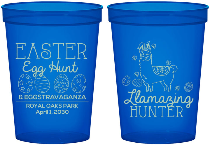 Custom Easter 16 oz Translucent Cups - Llama Eggs | 210009