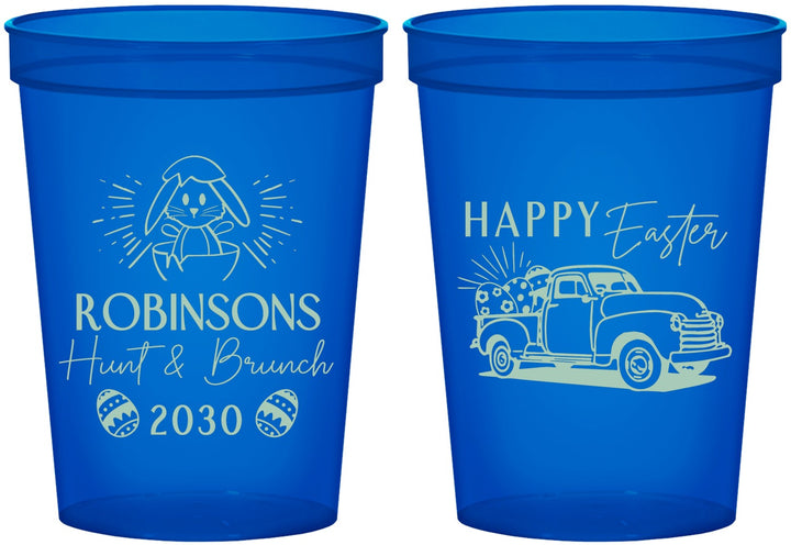 Custom Easter 16 oz Translucent Cups - Hunt And Brunch Bunny | 210013