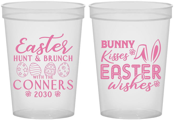 Custom Easter 16 oz Translucent Cups - Bunny Kisses Eggs | 210014