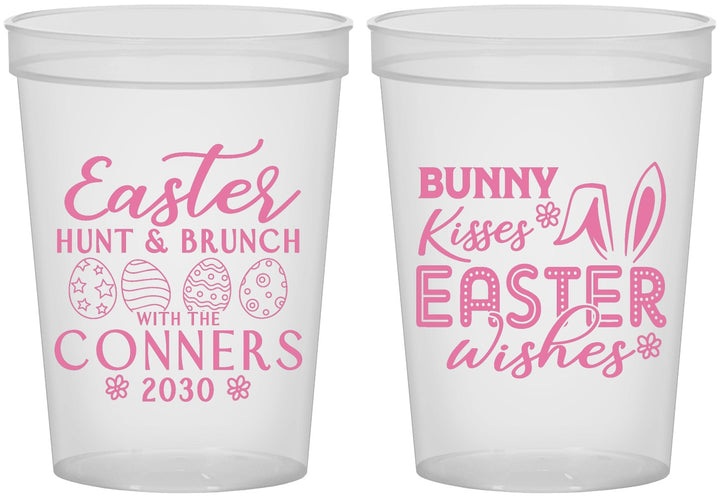 Custom Easter 16 oz Translucent Cups - Bunny Kisses Eggs | 210014