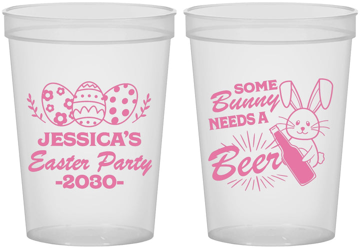 Custom Easter 16 oz Translucent Cups - Bunny Needs A Beer | 210018