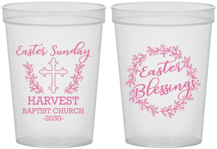 Custom Easter 16 oz Translucent Cups - Easter Sunday Church | 210023