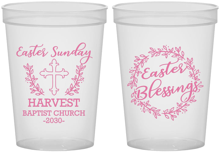 Custom Easter 16 oz Translucent Cups - Easter Sunday Church | 210023