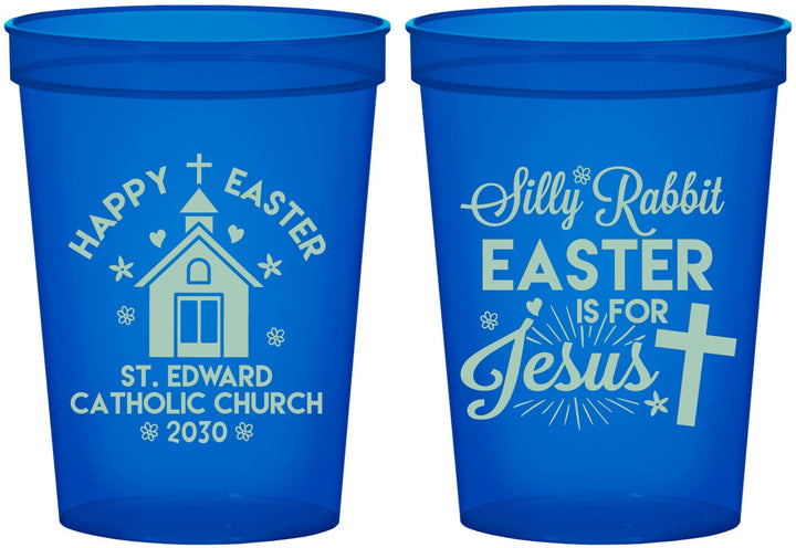 Custom Easter 16 oz Translucent Cups - Silly Rabbit | 210025
