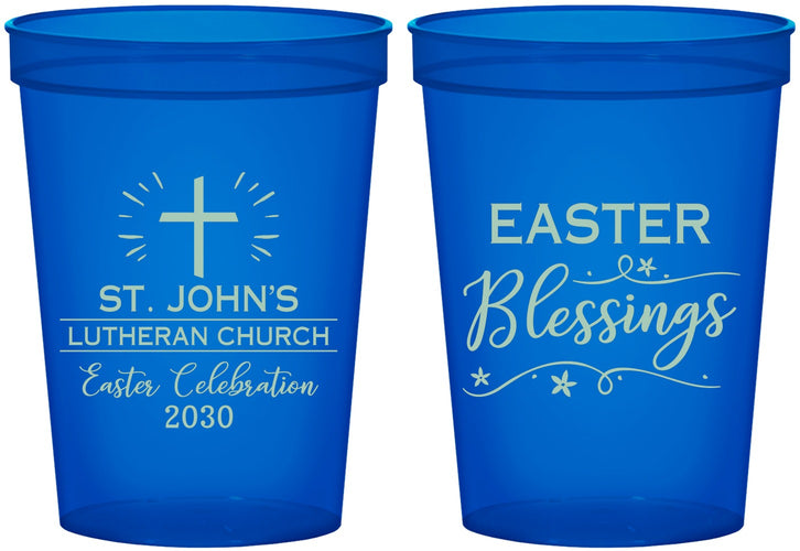 Custom Easter 16 oz Translucent Cups - Easter Blessings Church | 210029