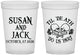 Custom Wedding 16 oz Translucent Cups - Til Death Do Us Part | 213