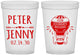 Custom Wedding 16 oz Translucent Cups - Hot Air Balloon | 219