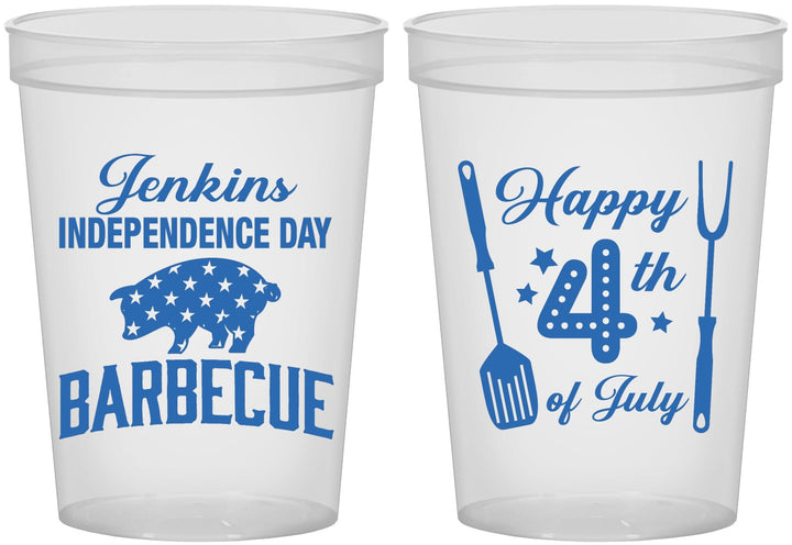 Custom 4th Of July 16 oz Translucent Cups - Barbecue Bbq | 220001