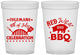 Custom 4th Of July 16 oz Translucent Cups - Red White Bbq | 220008