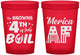 Custom 4th Of July 16 oz Translucent Cups - Merica Af | 220014