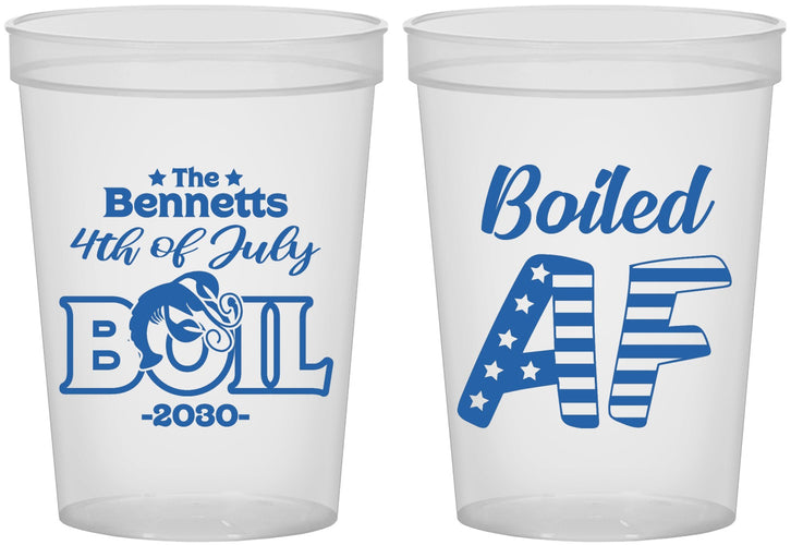 Custom 4th Of July 16 oz Translucent Cups - Crawfish Boil | 220017