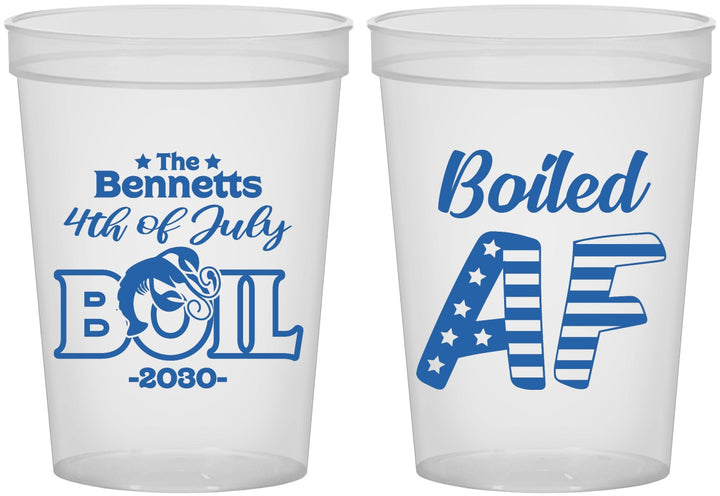 Custom 4th Of July 16 oz Translucent Cups - Crawfish Boil | 220017