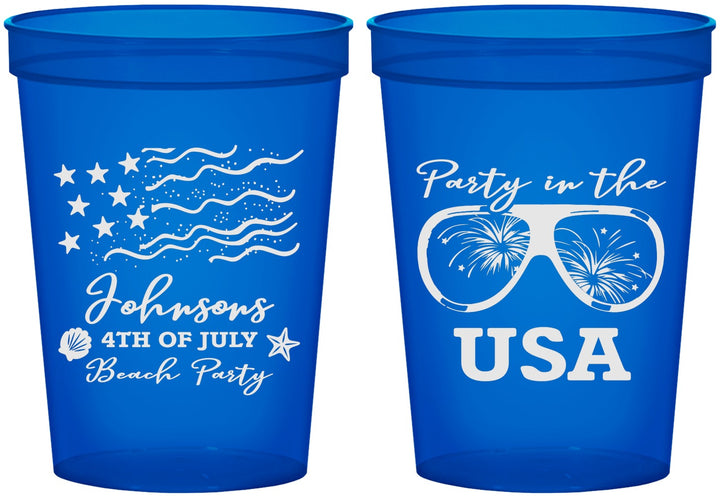 Custom 4th Of July 16 oz Translucent Cups - Party In The Usa | 220023