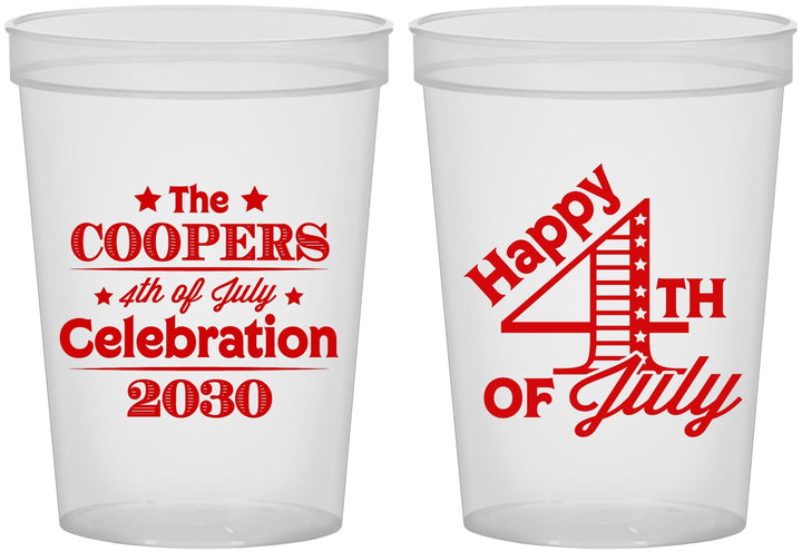 Custom 4th Of July 16 oz Translucent Cups - Independence Day | 220040