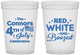 Custom 4th Of July 16 oz Translucent Cups - Red White Booze | 220045