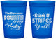 Custom 4th Of July 16 oz Translucent Cups - Stars Stripes | 220047