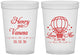 Custom Wedding 16 oz Translucent Cups - Hot Air Balloon | 225
