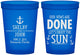 Custom Wedding 16 oz Translucent Cups - Vows Are Done Nautical | 228