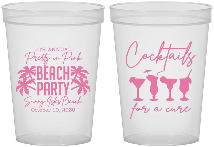 Custom Awareness 16 oz Translucent Cups - Beach Party | 230007