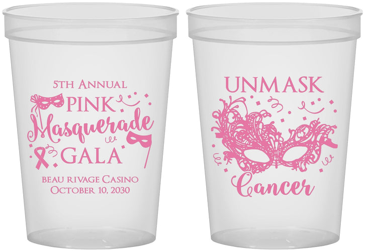 Custom Awareness 16 oz Translucent Cups - Masquerade | 230008