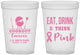 Custom Awareness 16 oz Translucent Cups - Eat Drink Think Pink | 230009