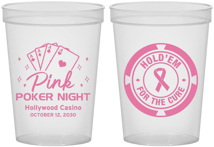 Custom Awareness 16 oz Translucent Cups - Poker Casino | 230013