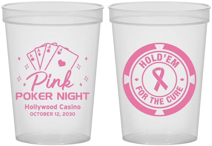 Custom Awareness 16 oz Translucent Cups - Poker Casino | 230013