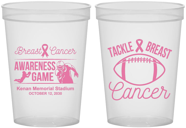 Custom Awareness 16 oz Translucent Cups - Football Tackle | 230019