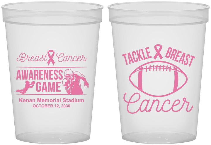 Custom Awareness 16 oz Translucent Cups - Football Tackle | 230019