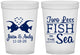 Custom Wedding 16 oz Translucent Cups - Two Less Fish In The Sea | 231