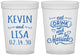Custom Wedding 16 oz Translucent Cups - Eat Drink Be Married | 239