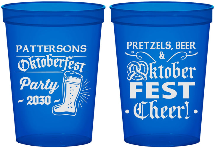 Custom Oktoberfest 16 oz Translucent Cups - Pretzel | 240001