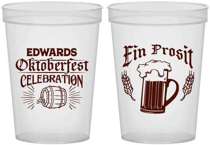 Custom Oktoberfest 16 oz Translucent Cups - Ein Prosit | 240002