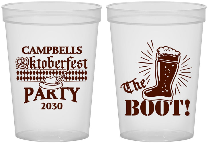 Custom Oktoberfest 16 oz Translucent Cups - Boot | 240006