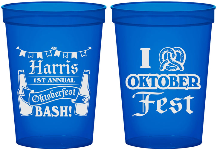 Custom Oktoberfest 16 oz Translucent Cups - Pretzel | 240009