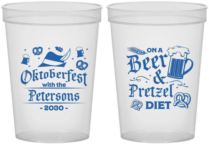 Custom Oktoberfest 16 oz Translucent Cups - Pretzel | 240012