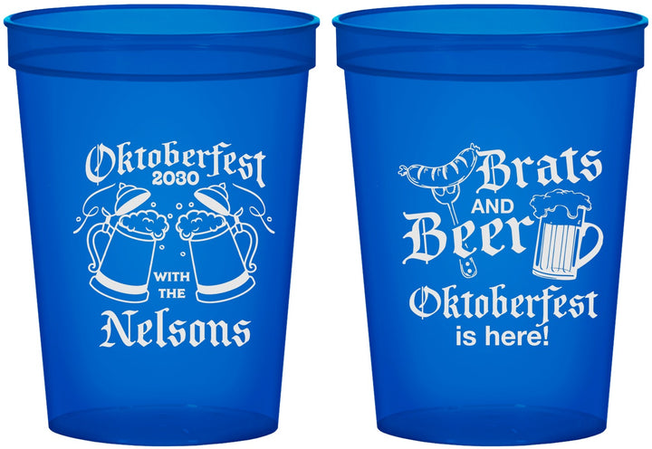 Custom Oktoberfest 16 oz Translucent Cups - Brats Beer | 240013